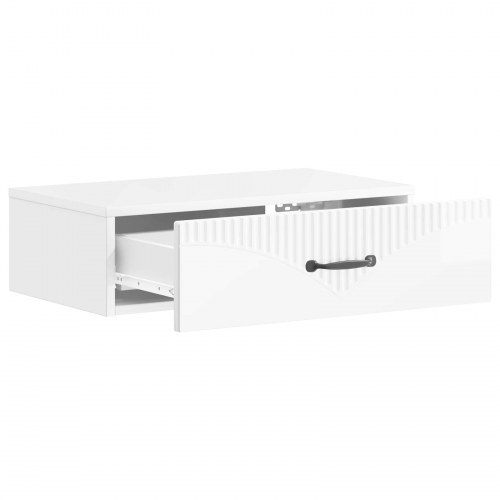 Væghængt Sideskab Hvid højglans 59 x 34,5 x 17 cm