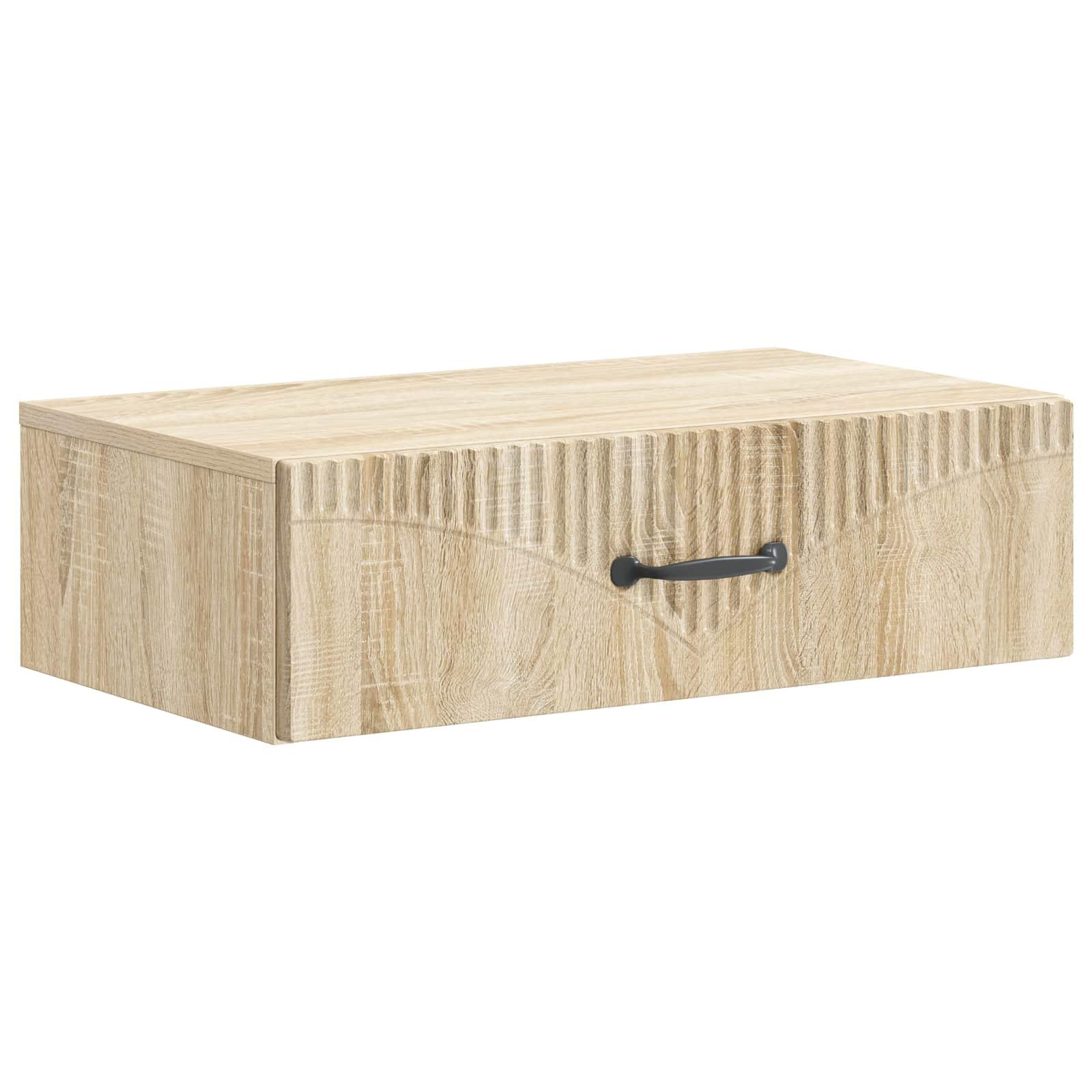 Væghængt Sideskab Sonoma-eg 59 x 34,5 x 17 cm Konstrueret træ
