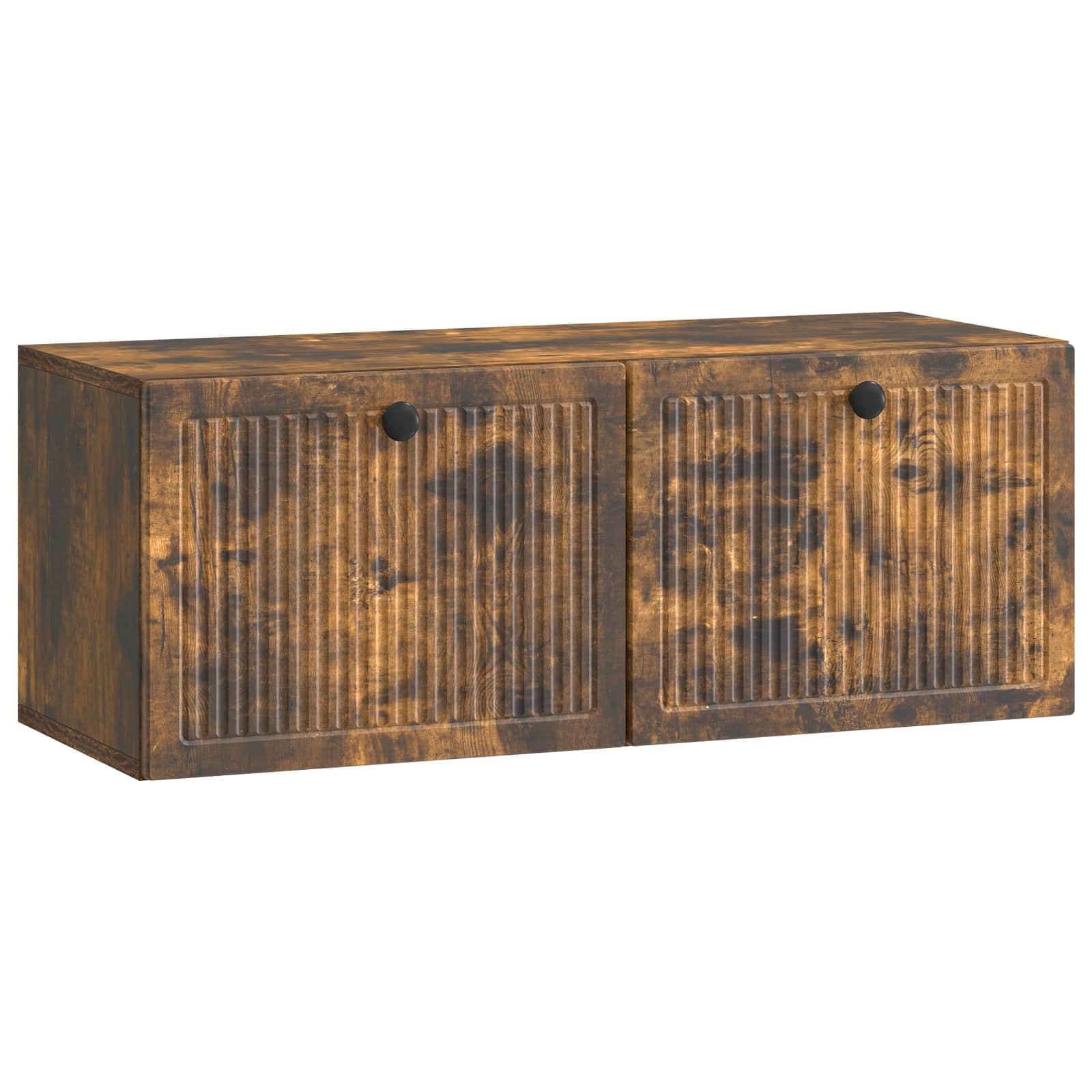 Væghængt Tv-skab Konstrueret Træ - Røget eg / 78,5 x 31 x 30 cm