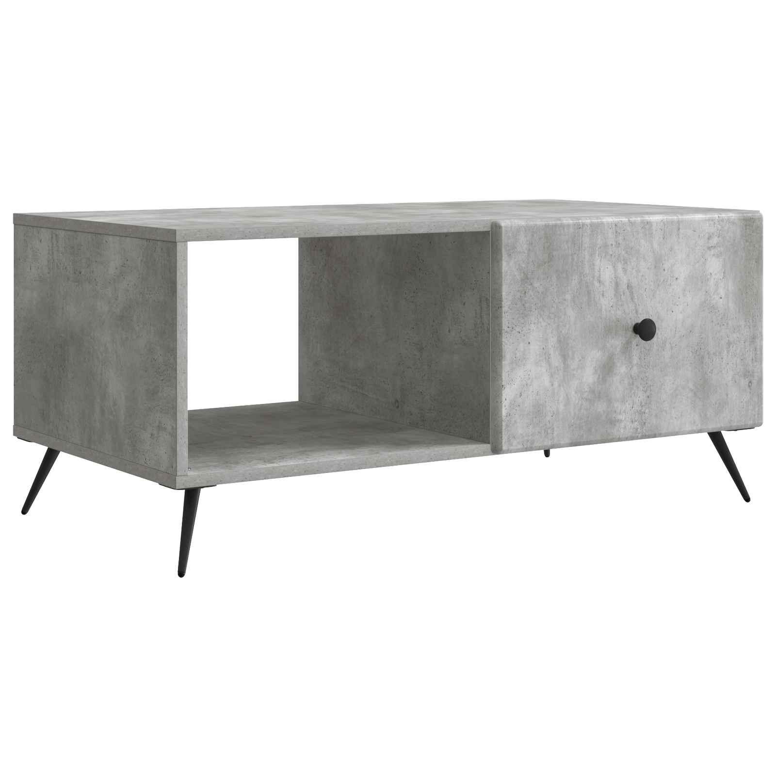 Sofabord BetongrÃ¥ 90 x 50 x 40 cm Konstrueret trÃ¦