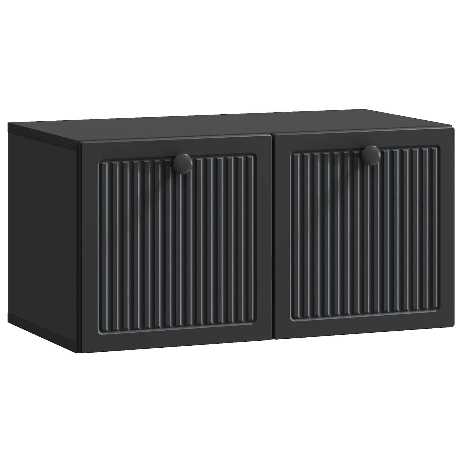 Væghængt Tv-skab Konstrueret Træ - Sort / 59,5 x 31 x 30 cm