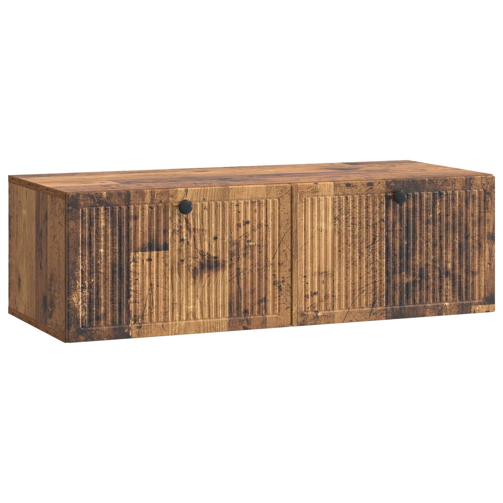 Væghængt Tv-skab Konstrueret Træ - Gammelt træ / 98 x 41 x 30 cm