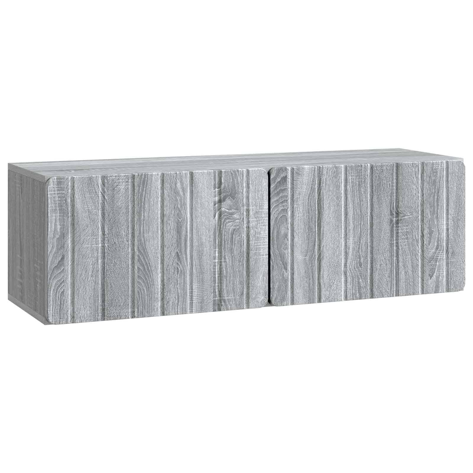 Væghængt TV-skab Grå sonoma-eg 98 x 31 x 30 cm Konstrueret træ