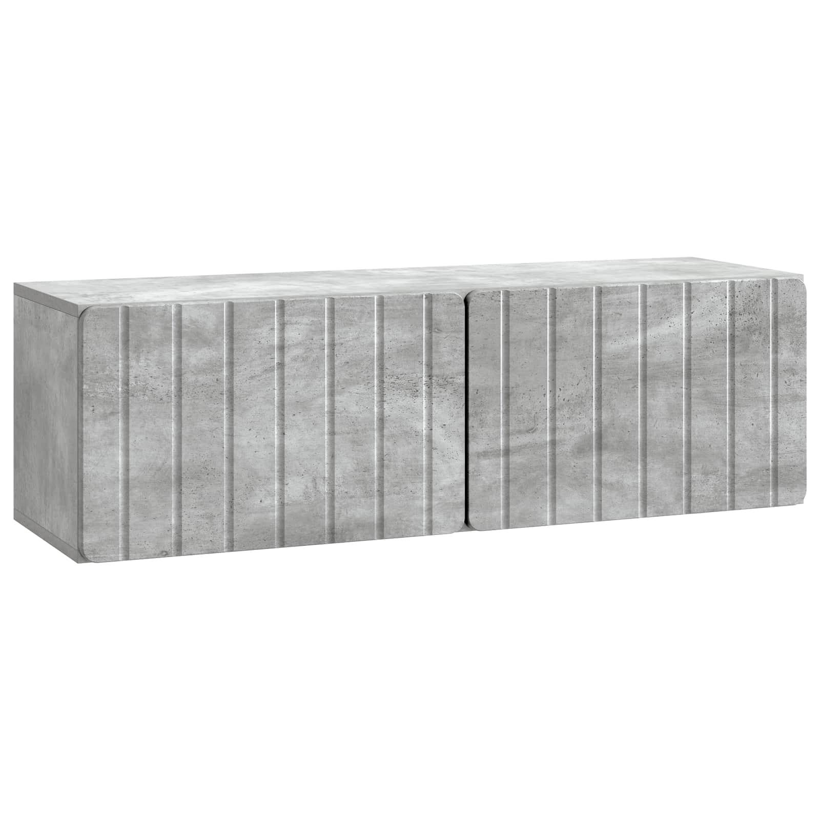 Væghængt TV-skab Betongrå 98 x 31 x 30 cm Konstrueret træ