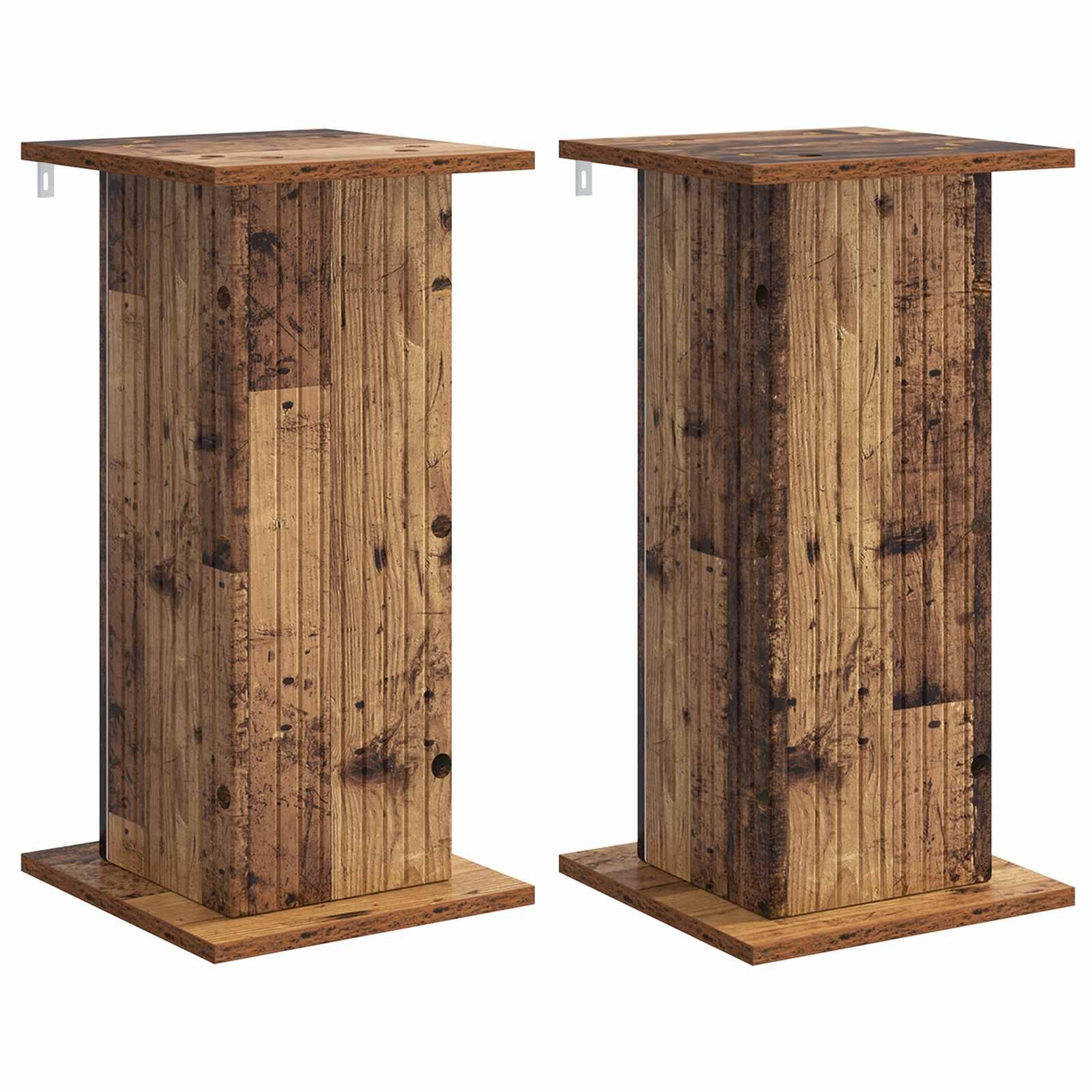 Planteholder sæt - 2 stk i gammelt træ, 30,5 × 30 × 60,5 cm
