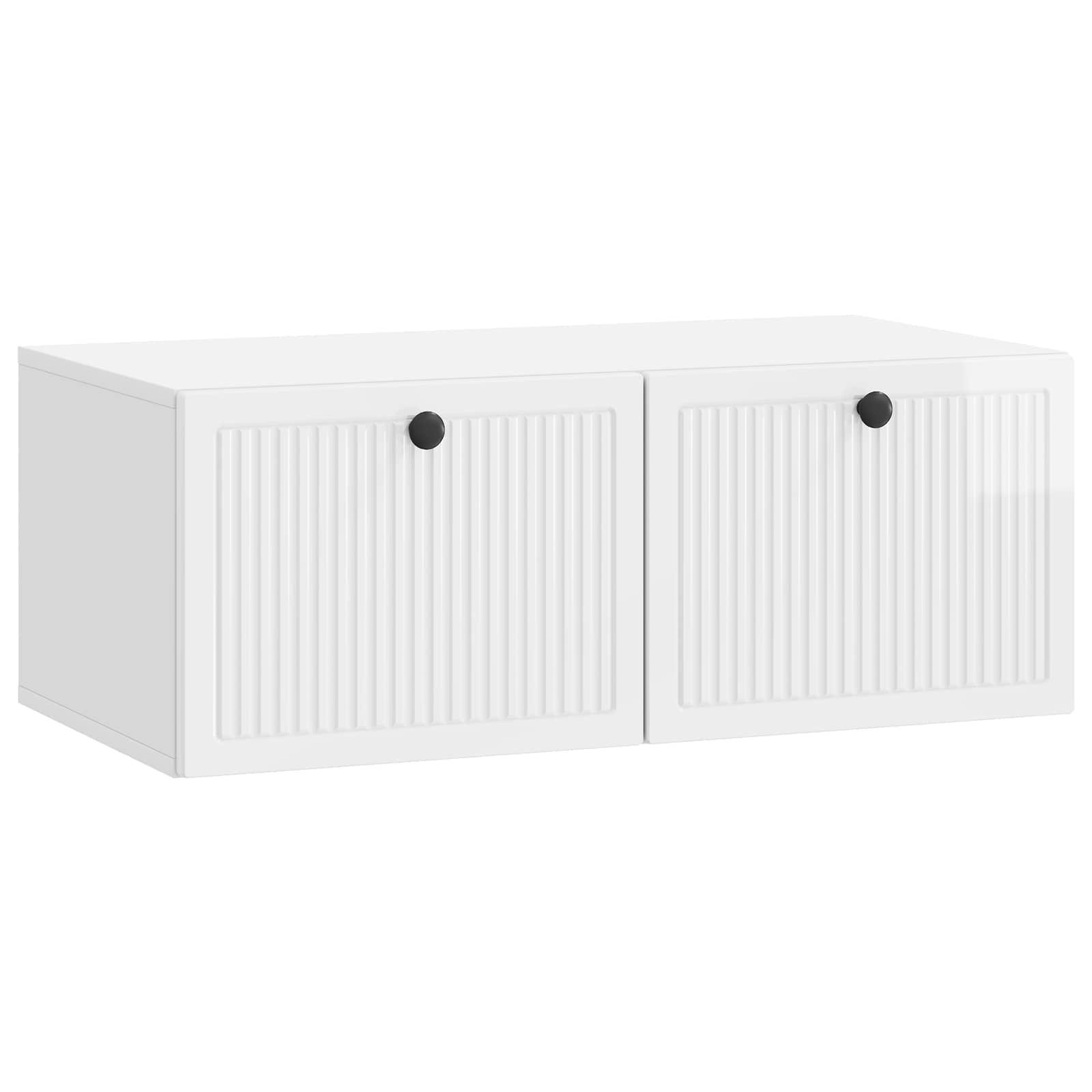 VÃ¦ghÃ¦ngt TV-skab VÃ¦gmonteret Hvid hÃ¸jglans 78,5 x 41 x 30 cm