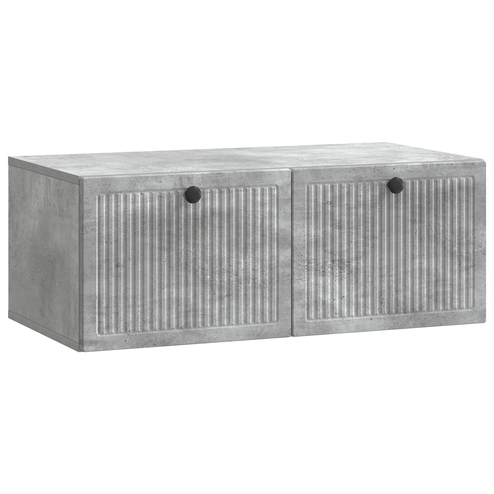 Væghængt Tv-skab Konstrueret Træ - Betongrå / 78,5 x 41 x 30 cm