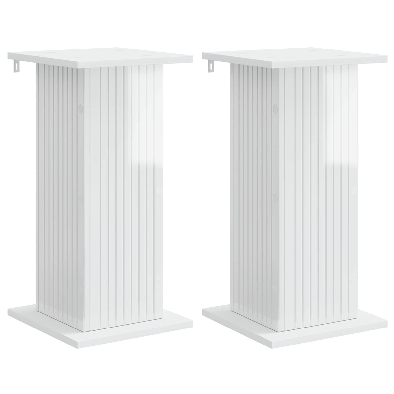 Planteholder 2 stk Hvid højglans 30,5 x 30 x 60,5 cm