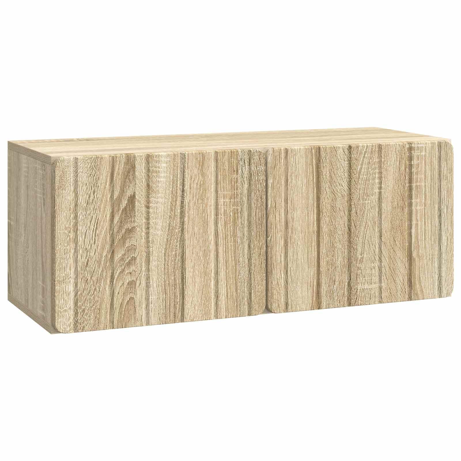 Væghængt TV-skab Sonoma-eg 78,5 x 31 x 30 cm Konstrueret træ