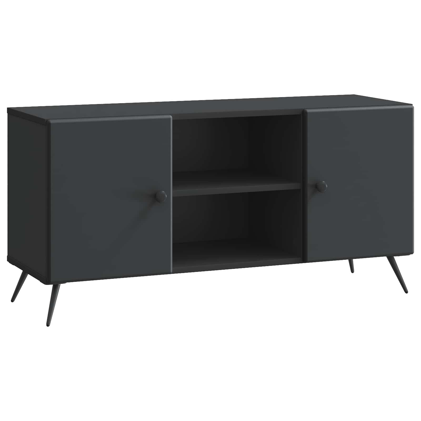 TV-skab Sort 102 x 34,5 x 50 cm Konstrueret træ