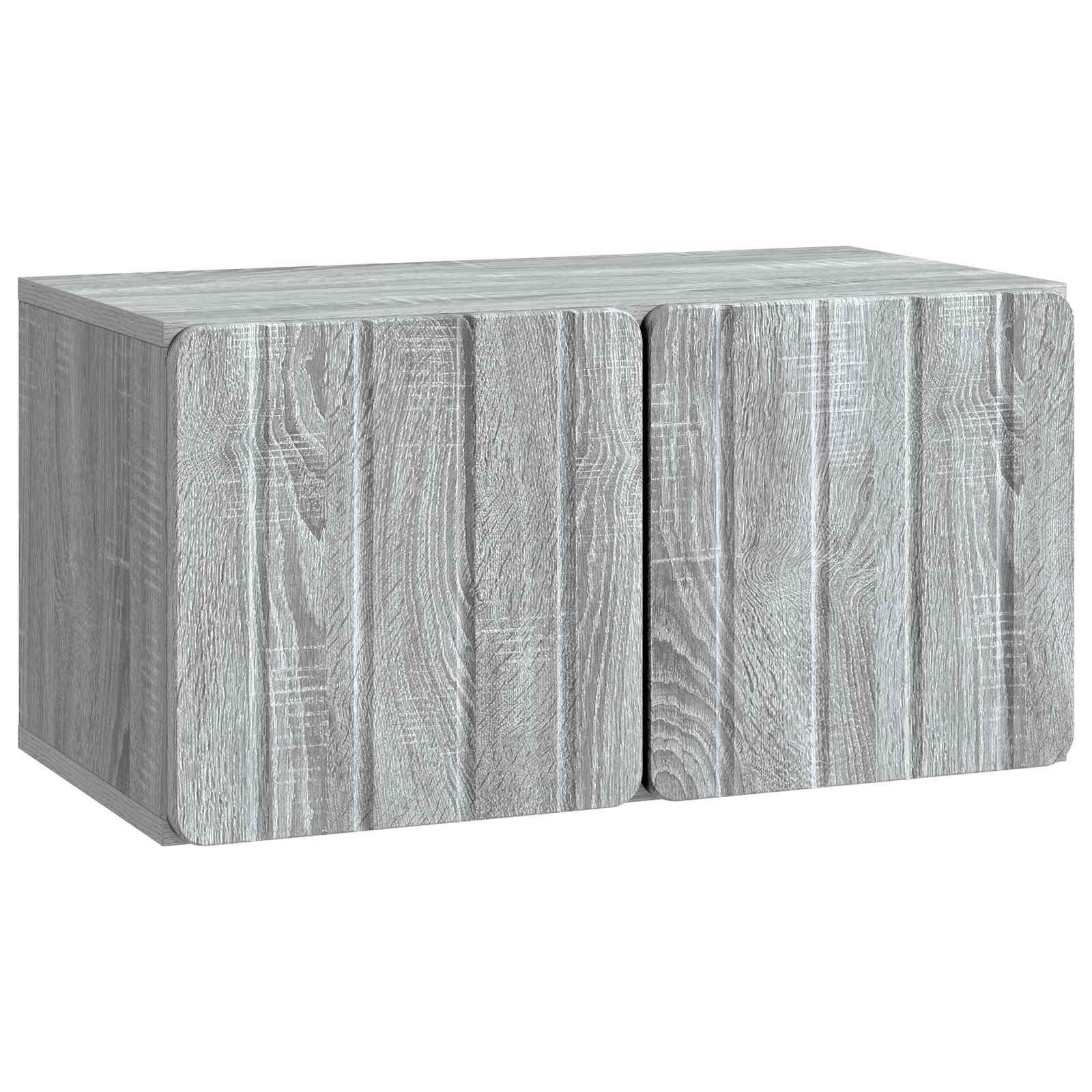 Væghængt TV-skab Vægmonteret Grå sonoma-eg 59,5 x 31 x 30 cm