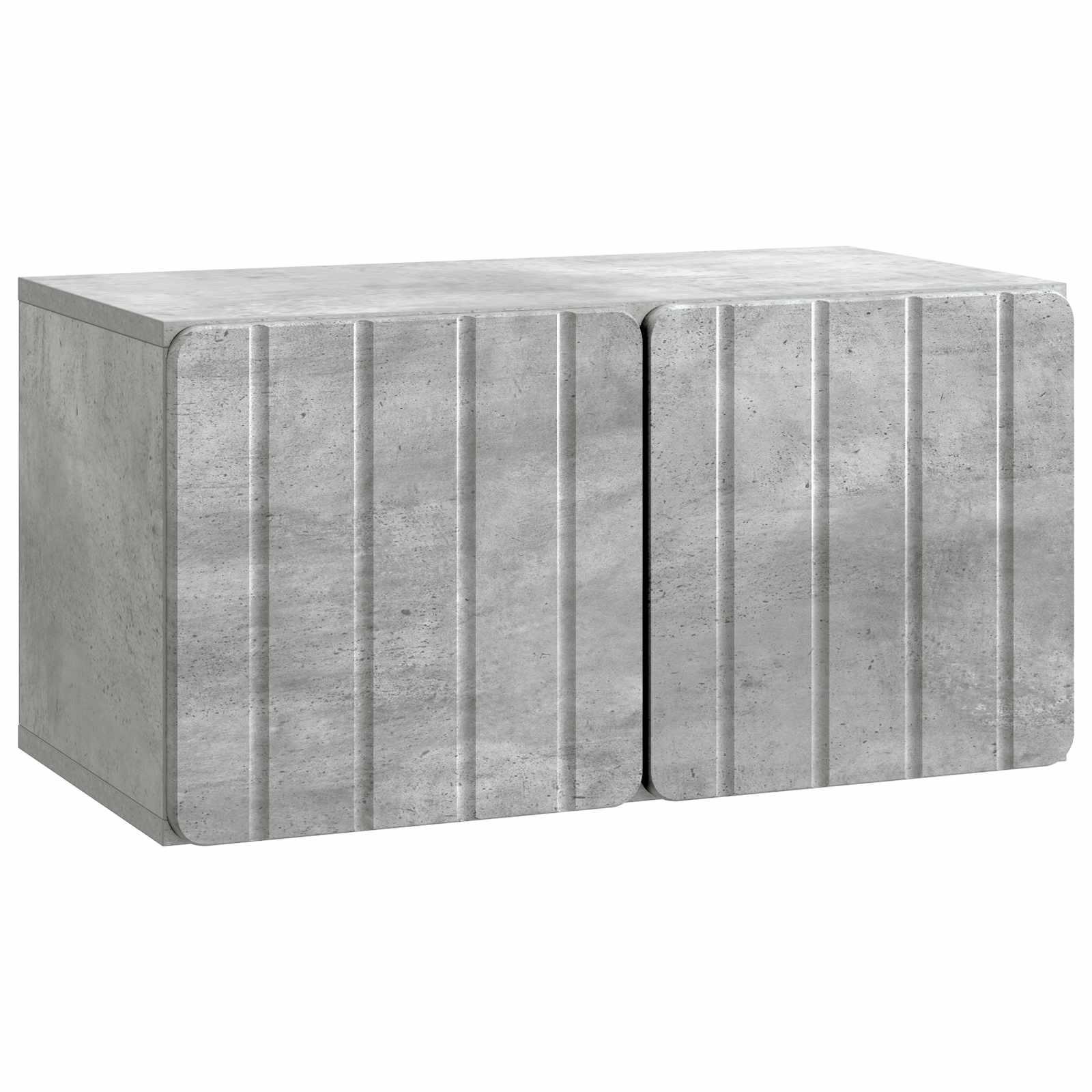 Væghængt TV-skab Betongrå 59,5 x 31 x 30 cm Konstrueret træ