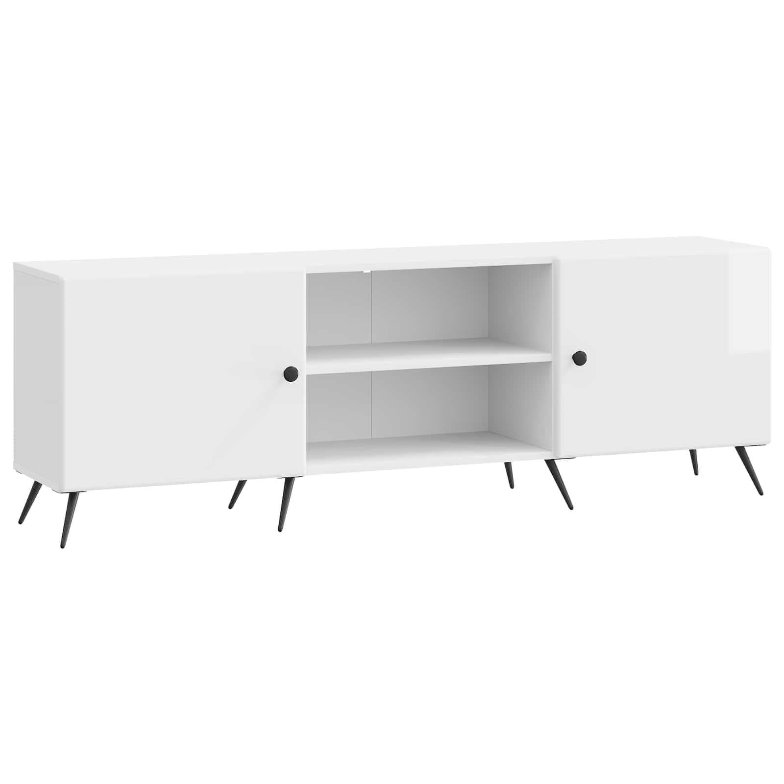 TV-skab Hvid højglans 150 x 31 x 50 cm Konstrueret træ
