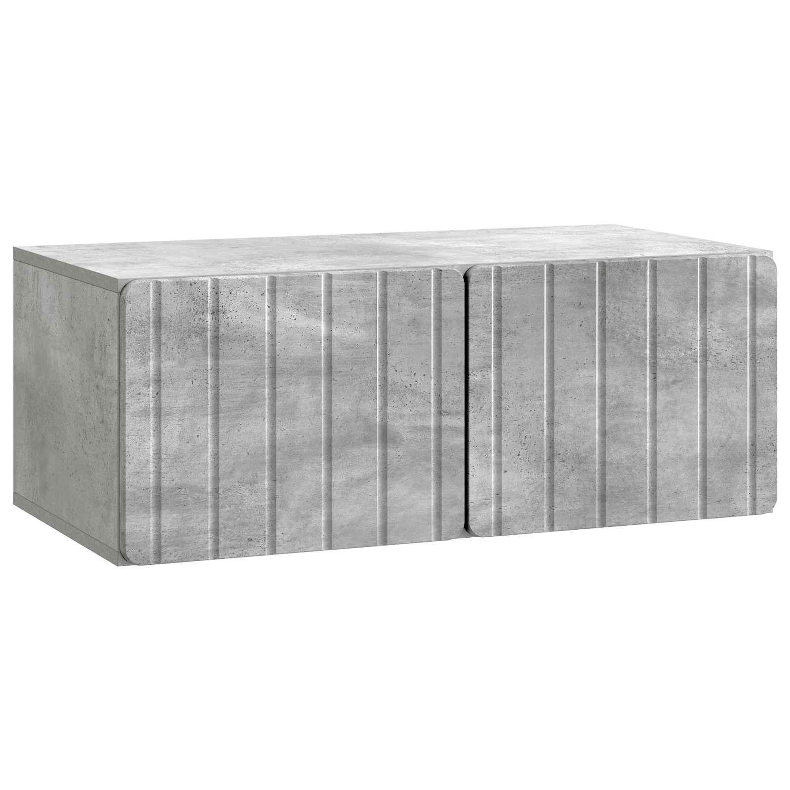 Væghængt TV-skab Betongrå 78,5 x 41 x 30 cm Konstrueret træ