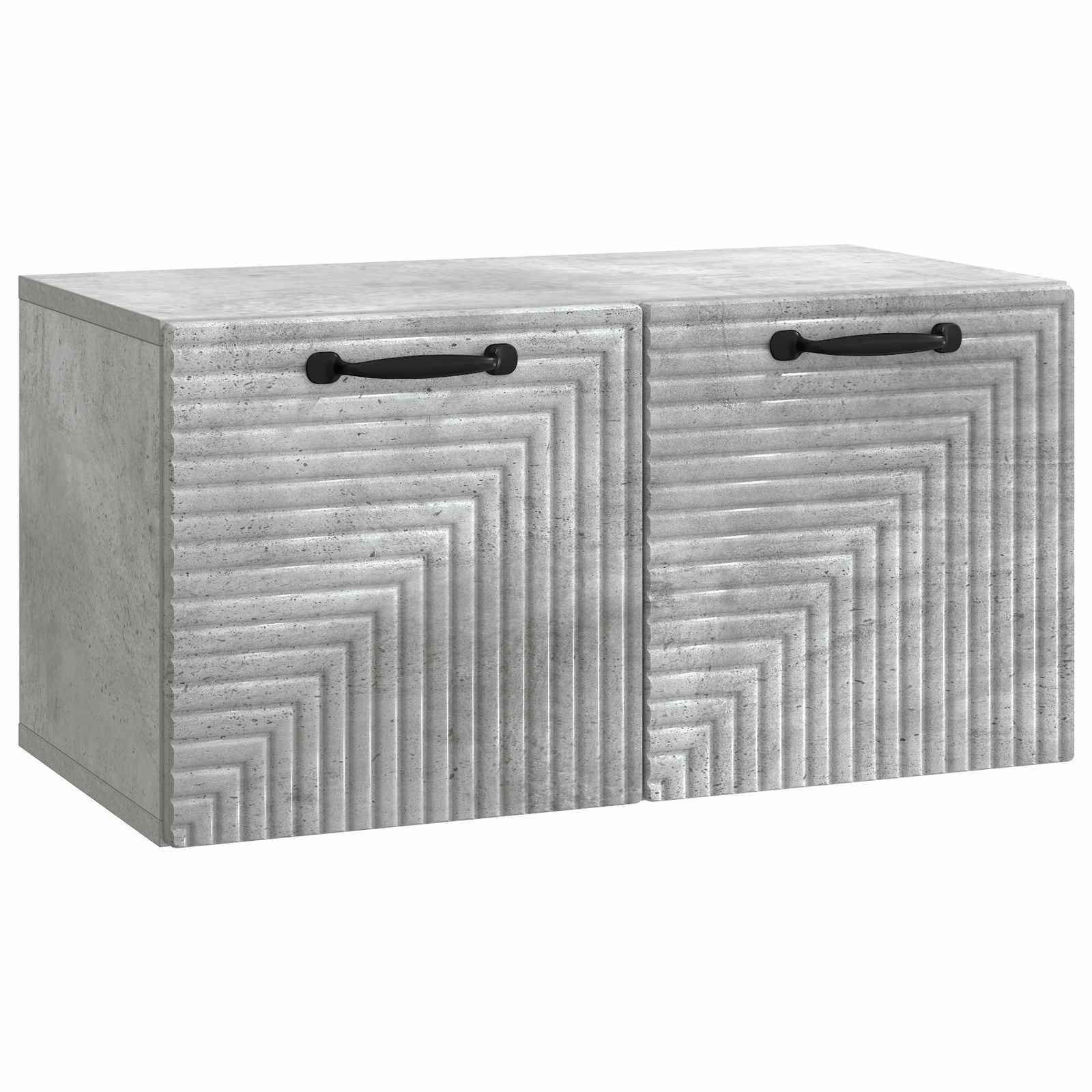 Væghængt TV-skab Betongrå 59,5 x 31 x 30 cm Konstrueret træ