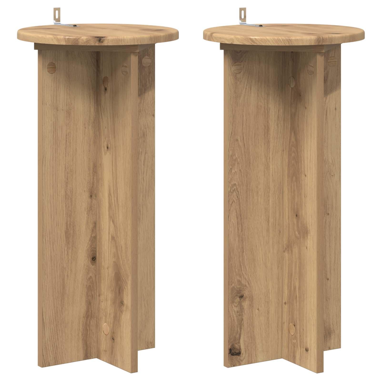 Planteholder sæt - 2 stk i artisan-eg, 29,5 × 29,5 × 60 cm