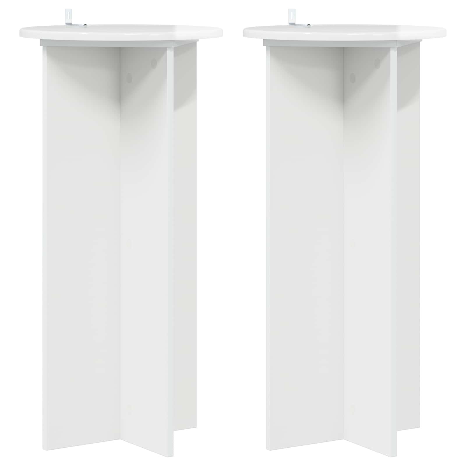 Planteholder 2 stk Hvid højglans 40 x 40 x 80 cm