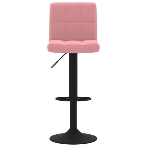 Barstole 2 stk. fløjl pink