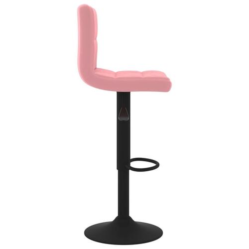 Barstole 2 stk. fløjl pink