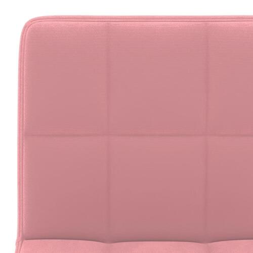 Barstole 2 stk. fløjl pink
