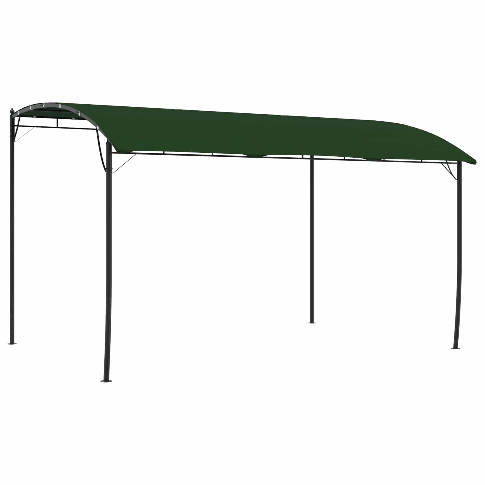 Pavillon 4 x 3 x 2,55 m Grøn Stof og aluminium 180