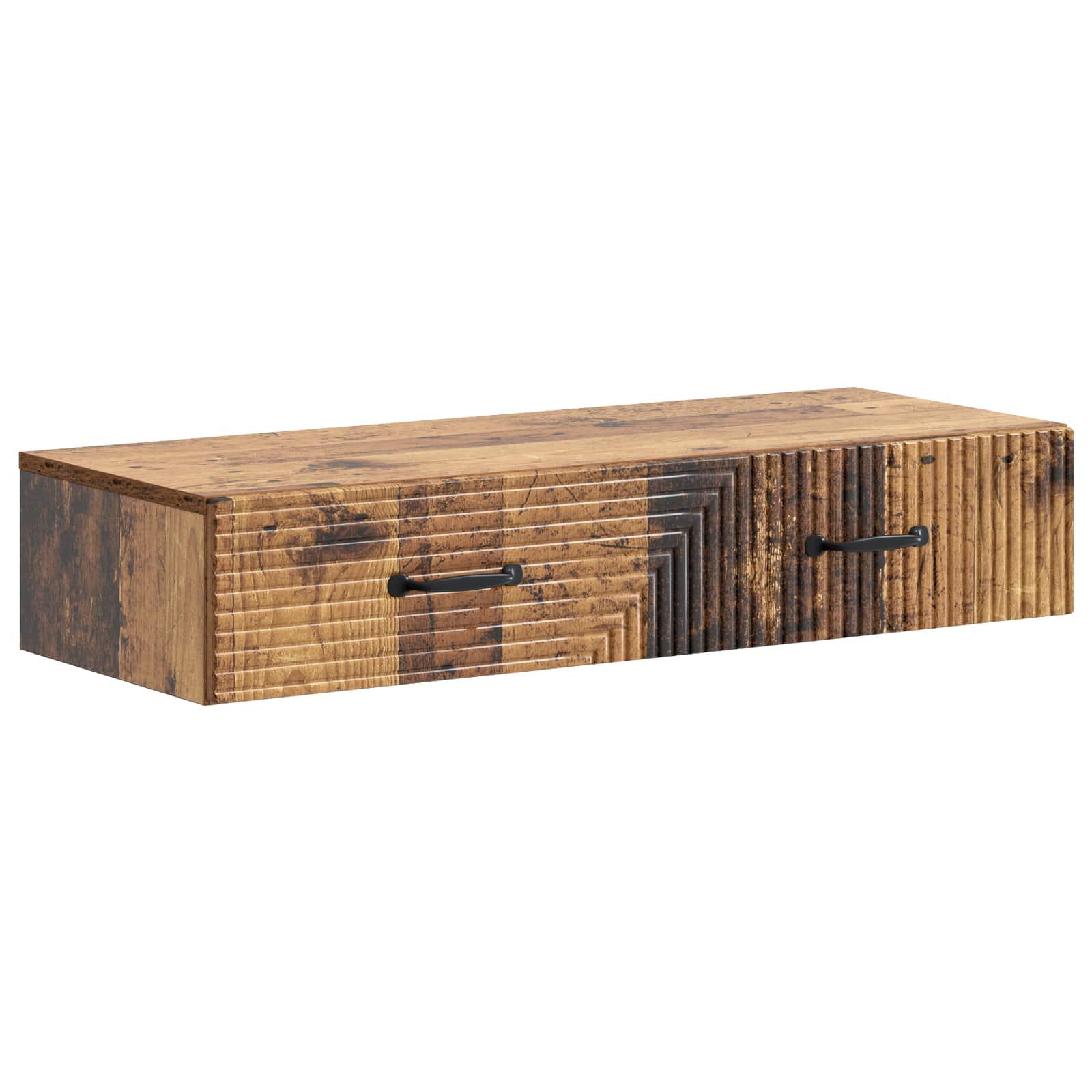 Væghængt Sideskab Gammelt træ 87,5 x 34,5 x 17 cm