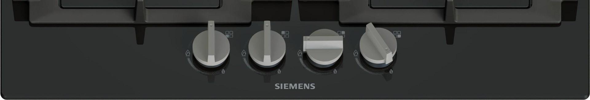 Gas kogeplade Siemens EN6B6PK40 – 60 cm, sort glas, 4 zoner