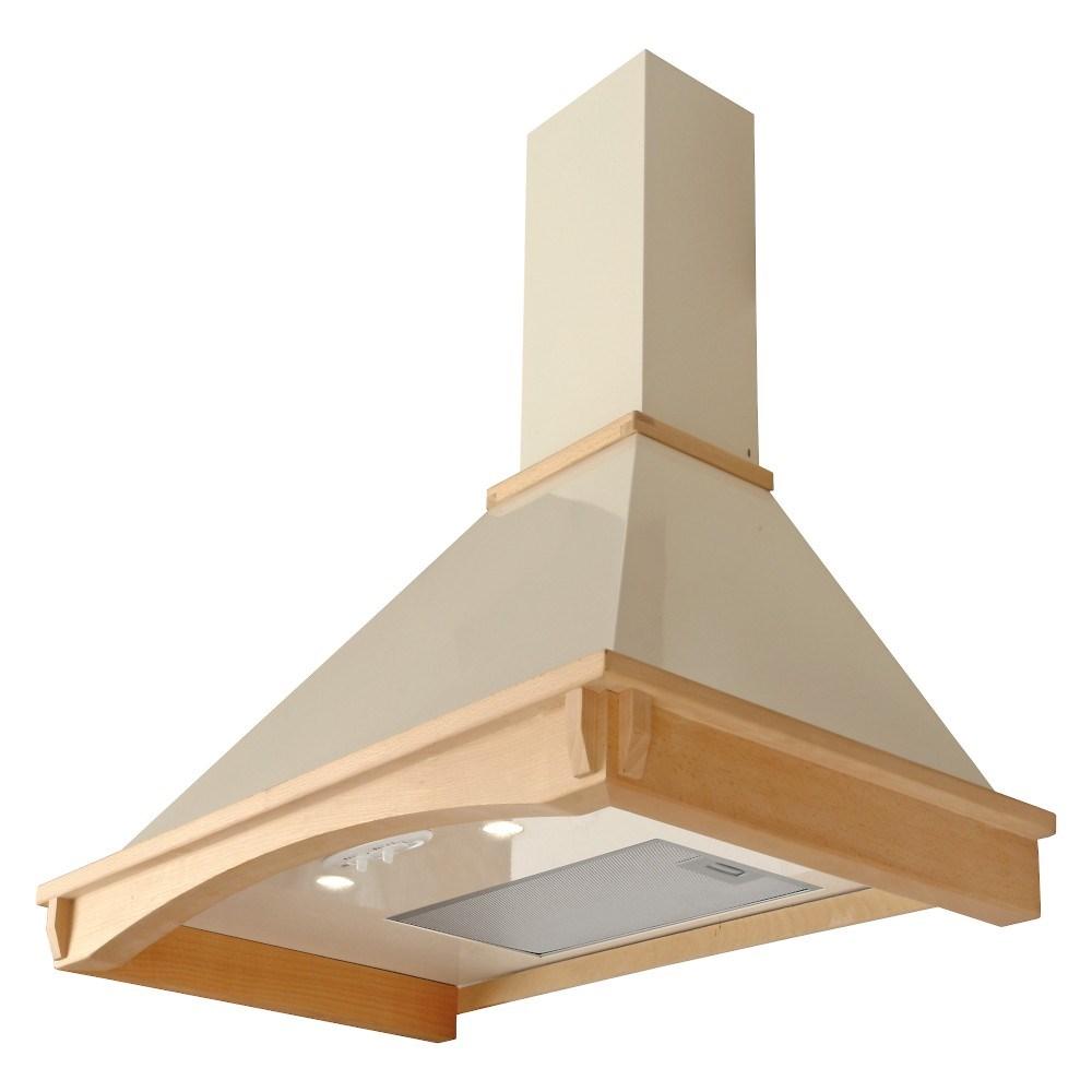 Emhætte vægmonteret Akpo Rustica Country 60 cm - beige/træ, 450 m³/t