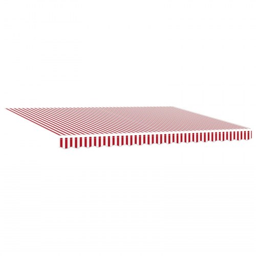 Manuel markise-ramme med LED-lys Rød og Hvid 4,5 × 3 m