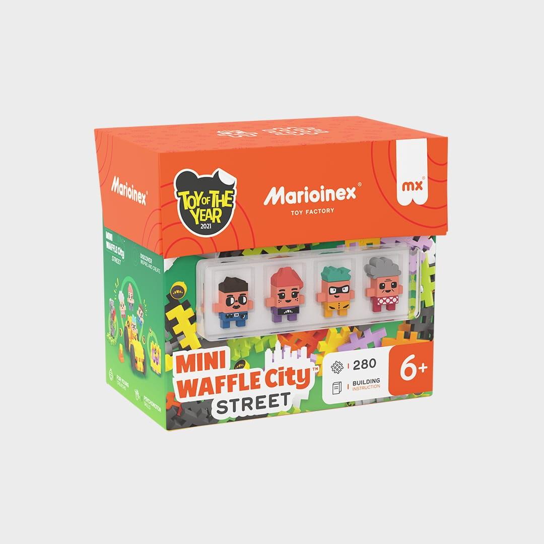 Marioinex Mini Waffle-byggeklodser – City: Gade, 280 dele