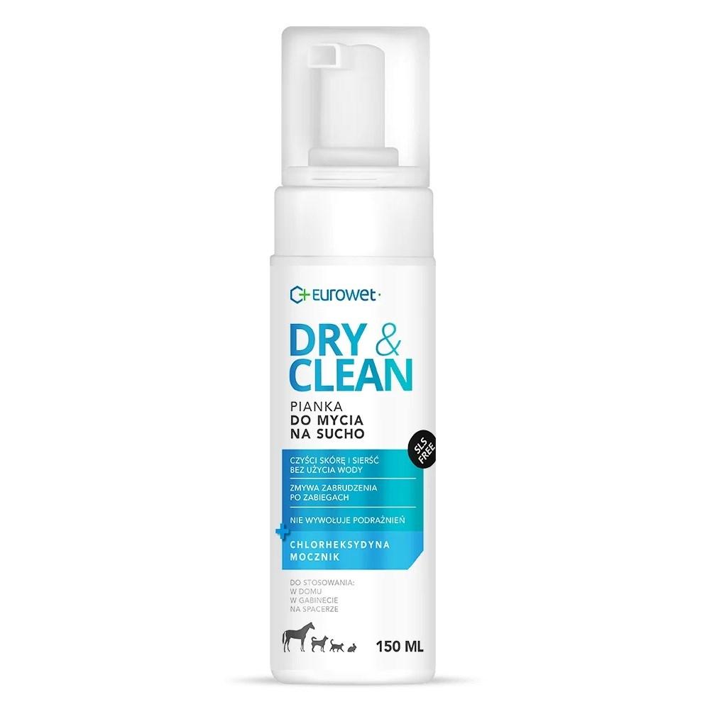 EUROWET Dry & Clean - tørshampoo-skum til hunde og katte, 150 ml