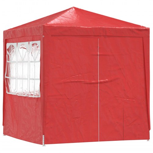 Party telt - rød 200 × 200 × 240 cm i PE og stål med sidevægge