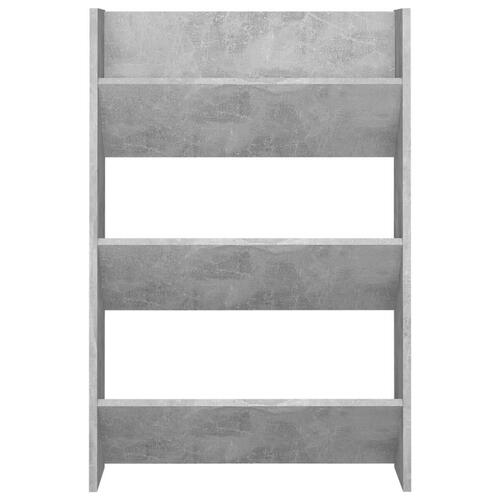 Væghængt skoskab 60x18x90 cm spånplade betongrå