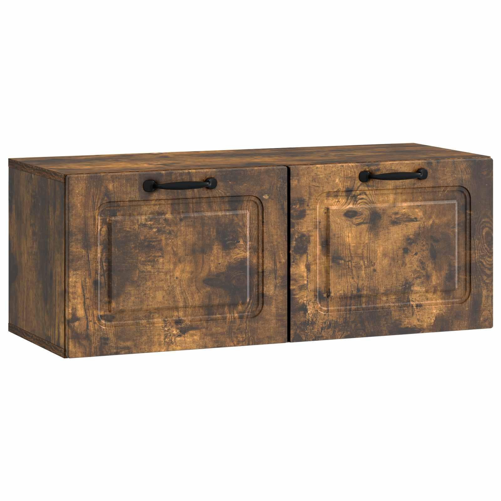 Væghængt Tv-skab 59,5 X 41 X 30 Cm Konstrueret Træ - Røget eg / 78,5 x 31 cm