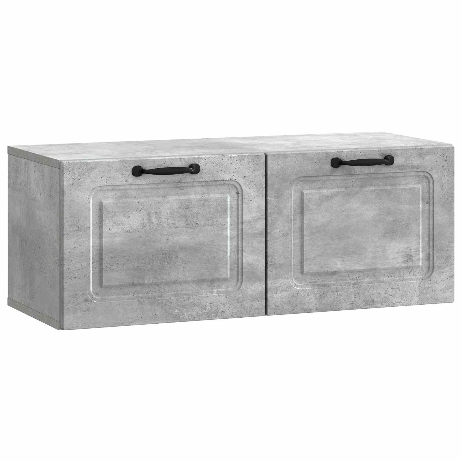Væghængt TV-skab Betongrå 78,5 x 31 x 30 cm Konstrueret træ