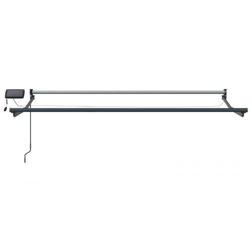 Manuel udtrækkelig markise med LED Hvid og antracit 3 x 2 m