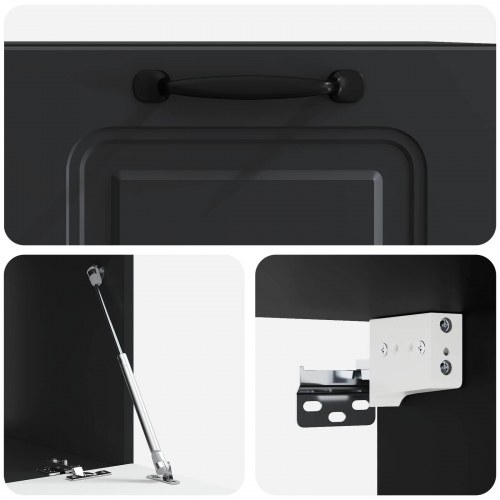 Væghængt TV-skab Sort 59,5 x 41 x 30 cm Konstrueret træ