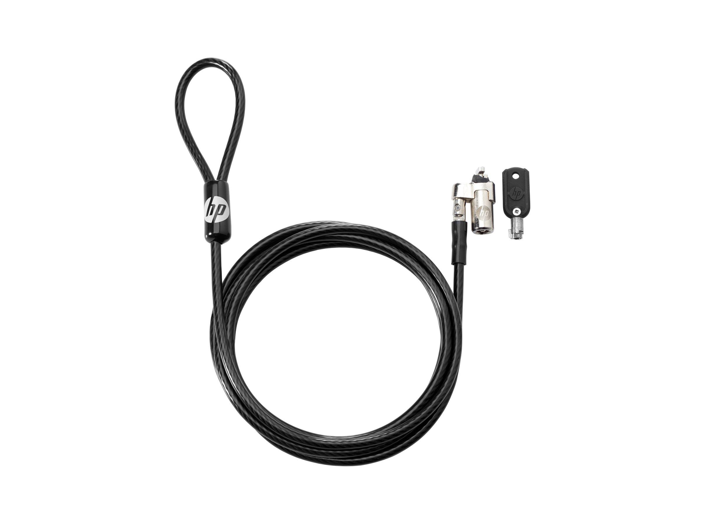 HP Keyed Cable Lock - sikkerhedskabel til bærbar, 1,83 m billede