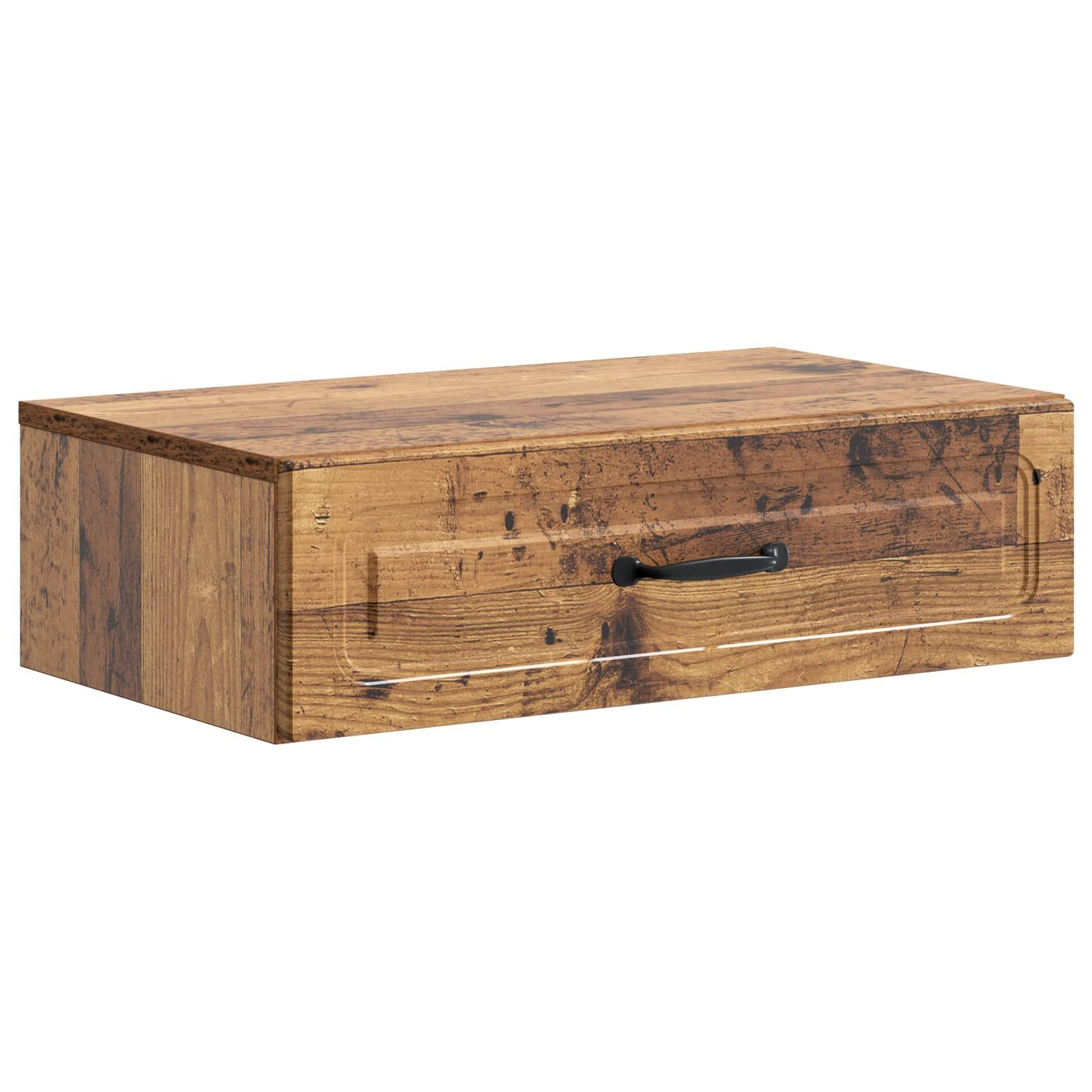 Væghængt Sideskab Gammelt træ 59 x 34,5 x 17 cm Konstrueret træ