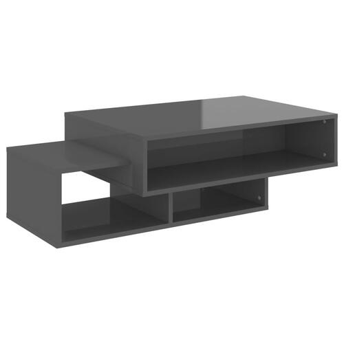 Sofabord 2 stk. 105x55x32 cm konstrueret træ grå højglans