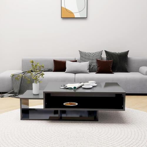 Sofabord 2 stk. 105x55x32 cm konstrueret træ grå højglans