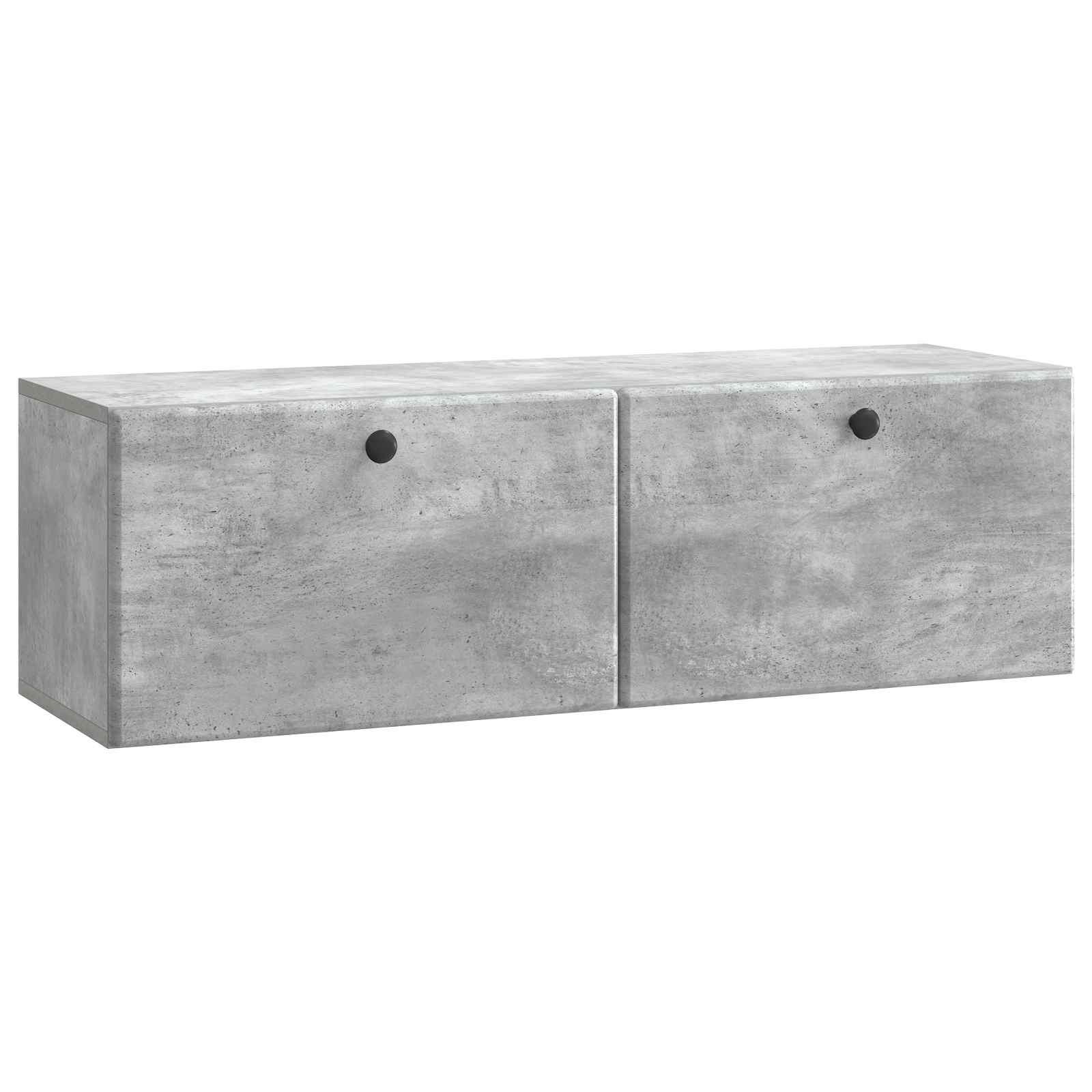 Væghængt TV-skab Betongrå 98 x 31 x 30 cm Konstrueret træ