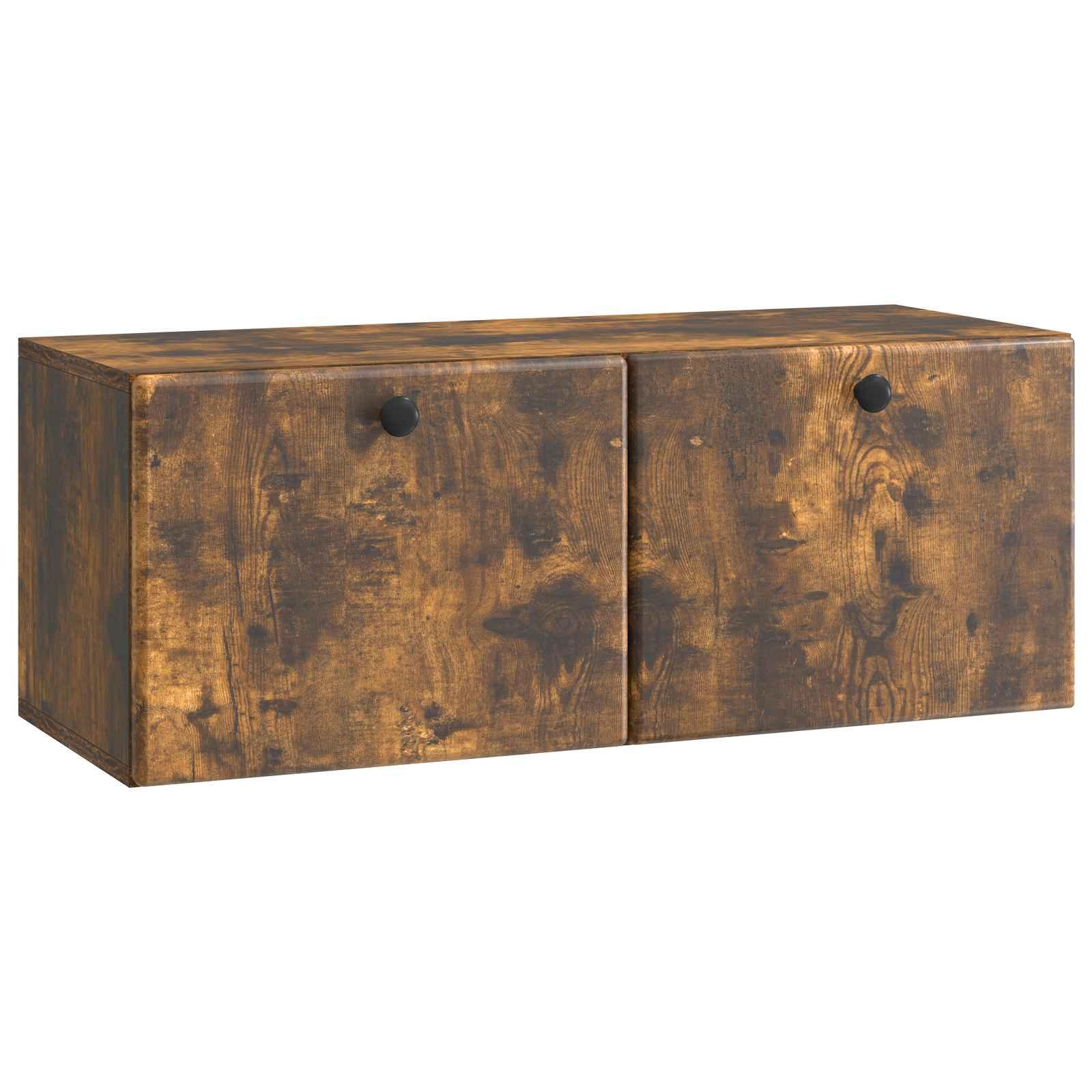 Væghængt TV-skab Røget eg 78,5 x 31 x 30 cm Konstrueret træ