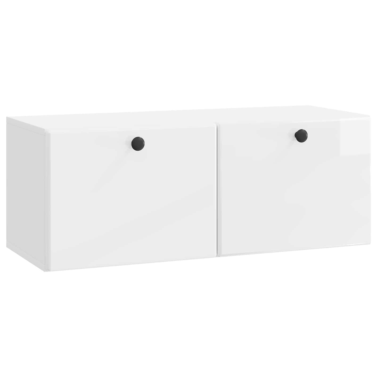 Væghængt TV-skab Vægmonteret Hvid højglans 78,5 x 31 x 30 cm