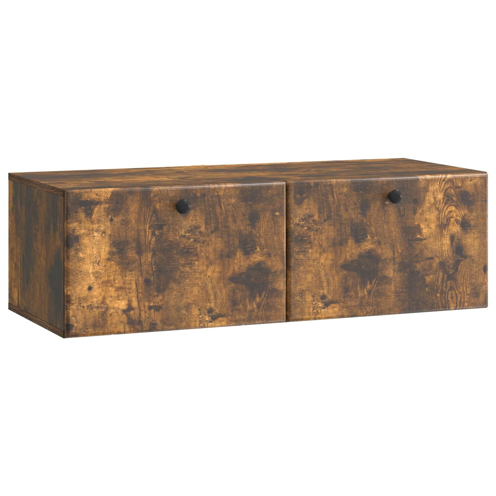 Væghængt TV-skab Røget eg 98 x 41 x 30 cm Konstrueret træ