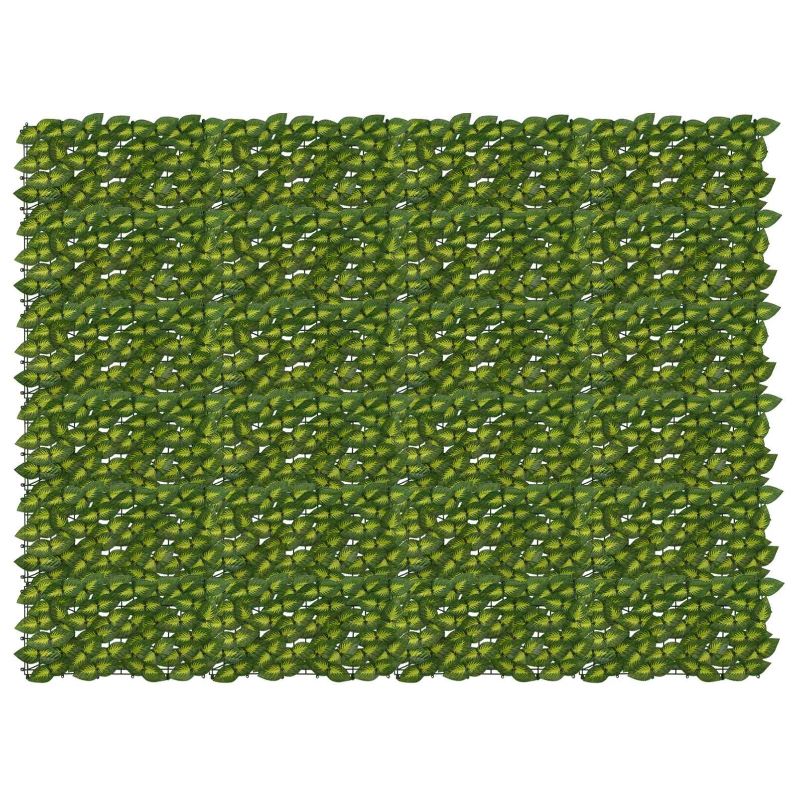 Altanscreen med blade Grøn og Gul 200 x 150 cm