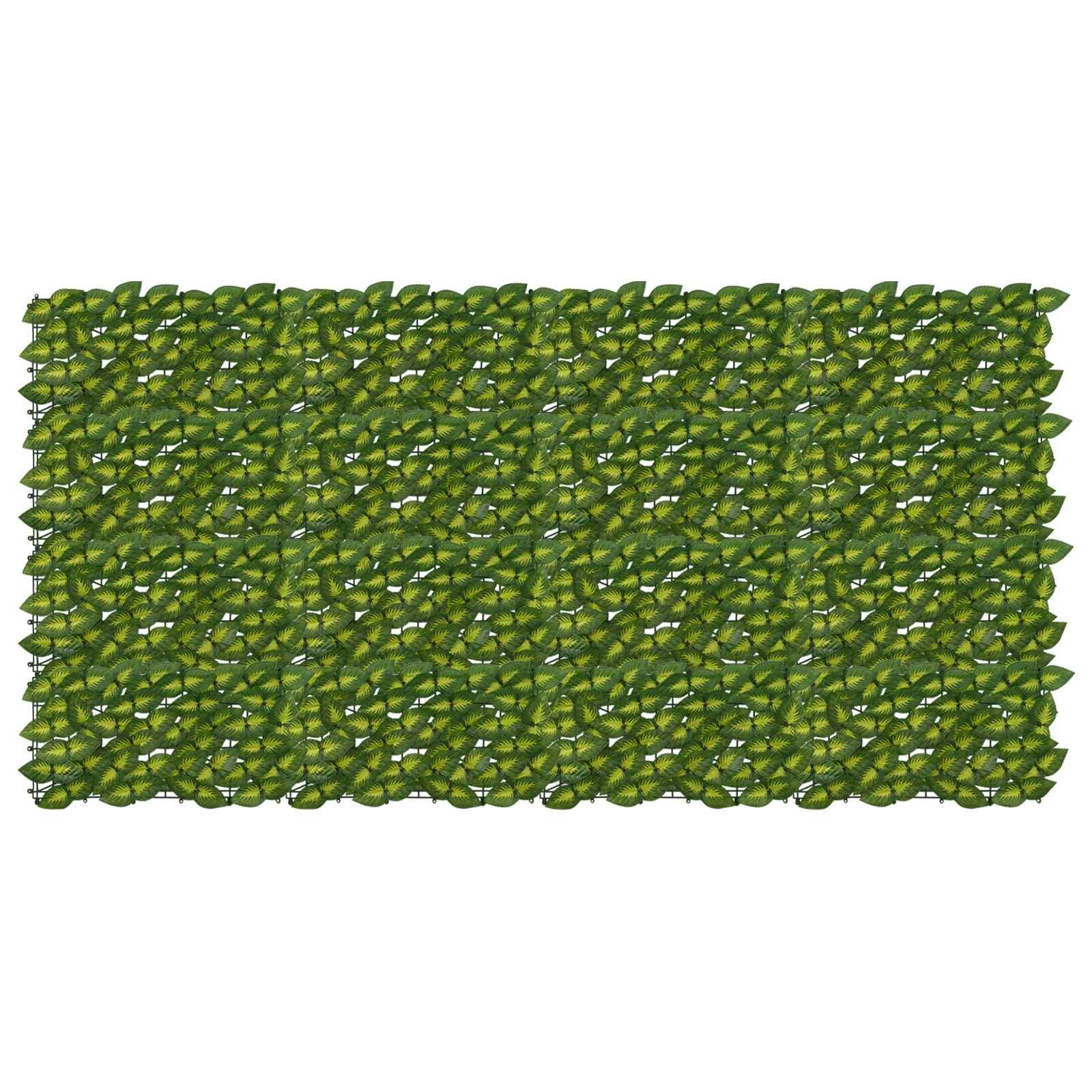 Altanscreen med blade Grøn og Gul 200 x 100 cm