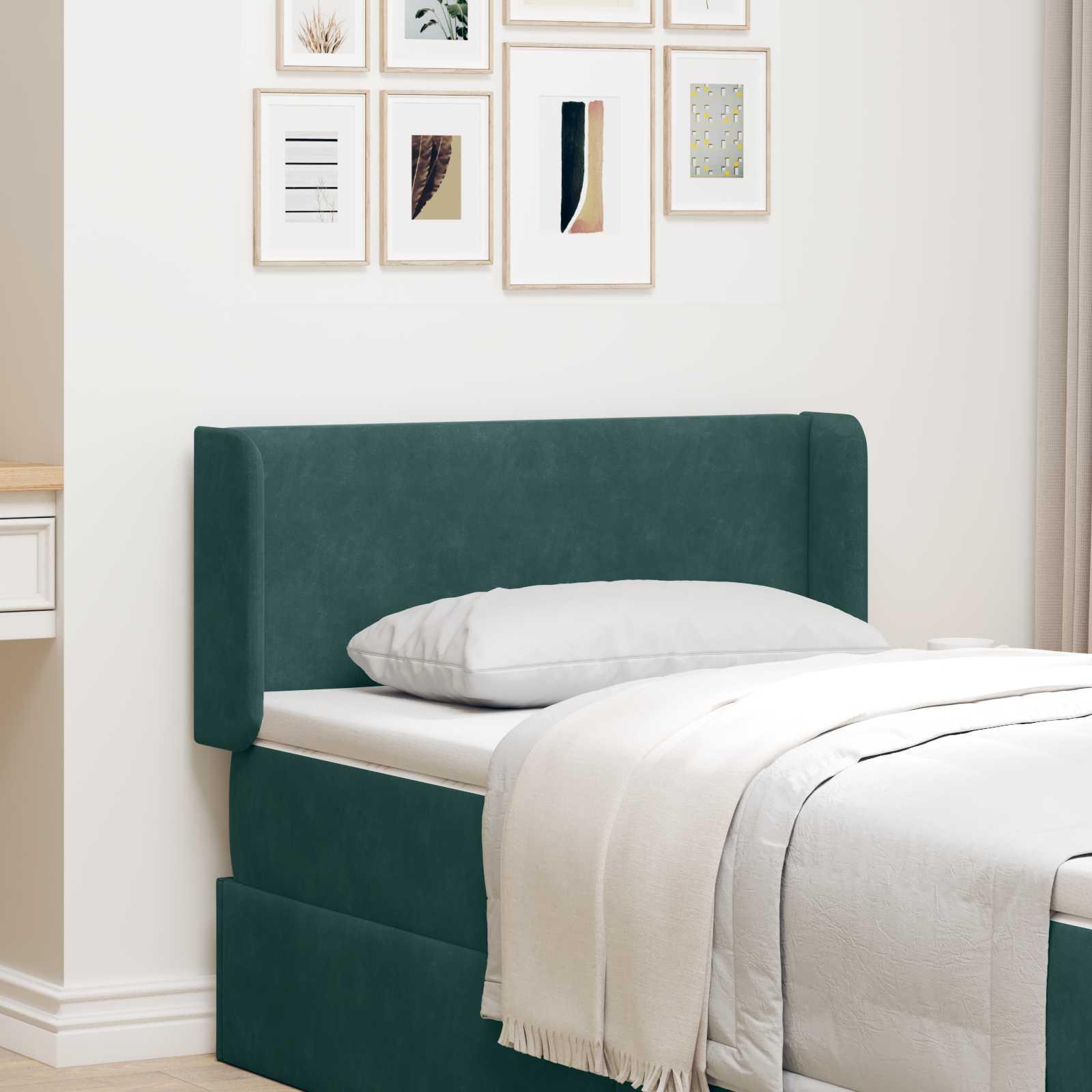 Hovedgærdeøre Grøn 40,5 x 40,5 x 4 cm Fløjl