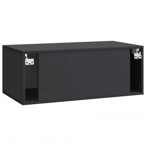 Væghængt TV-skab Sort 78,5 x 41 x 30 cm Konstrueret træ