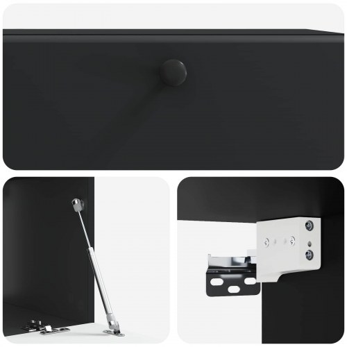 Væghængt TV-skab Sort 78,5 x 41 x 30 cm Konstrueret træ